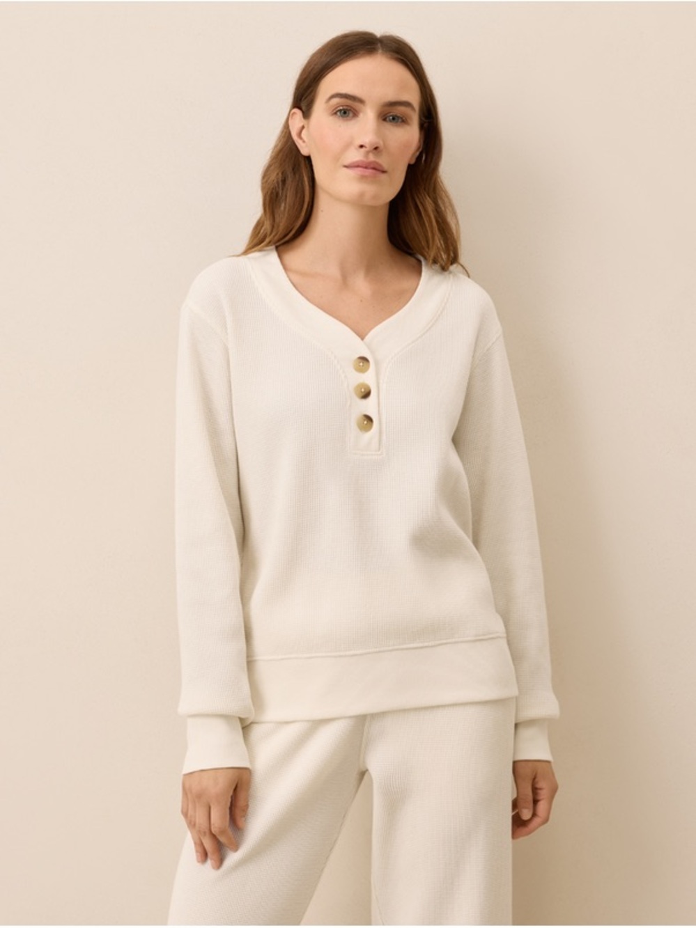 PACT Organic Thermal Waffle Pullover